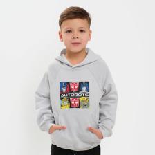 Толстовка детская Autobots, Трансформеры, рост 98-104, серая