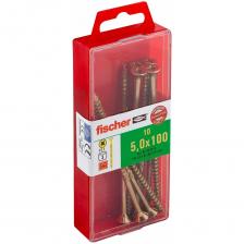 Шуруп для дерева Fischer fpf-sz 5,0x100 yzp, жёлт. цинк, 10 шт. 653974 находит своё применение во многих отраслях монтажных работ. Чаще всего саморез используют при монтаже плинтусов, деревянных, металлических и пластиковых изделий. Так же универсальные саморезы Fischer часто используются для подвешивания небольших и легких предметов.