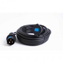 Этот промышленный удлинитель предназначен для подключения электроприборов и оборудования в условиях, где важна надежность, гибкость и защита от пыли и влаги. Кабель выполнен из морозостойкого и гибкого материала КГтп-ХЛ, устойчивого к механическим повреждениям и экстремальным климатическим условиям. Его длина 30 метров обеспечивает удобное использование на больших расстояниях. Тип кабеля: КГтп-ХЛ — морозостойкий, гибкий, устойчив к механическим нагрузкам и погодным условиям Количество жил и сечение: 3 жилы по 2,5 мм? — подходит для подключения устройств с умеренным потреблением мощности Номинальный ток: 16 А — стандарт для бытовых и промышленных электросетей Напряжение: 220 В Разъемы: Вилка IEC60309, 16А — промышленный стандарт для надежных подключений Розетка IEC60309, 16А — обеспечивает устойчивое и безопасное подключение Степень защиты: IP44 — защита от пыли и брызг воды, подходит для использования в помещениях, на улице и в условиях умеренной влажности