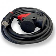 Силовой удлинитель с заземлением iTOK серии iCONNECT PRO предназначен для подключения различных электрических приборов, электроинструментов и устройств на напряжение до 250 В и мощностью до 3500 Вт.Область применения: строительные площадки, на производстве различных промышленных предприятий, на дачных участках, квартирах, загородных домах, автосервисах, объектах социальной и транспортной инфраструктуры.Высокая степень защиты iP44 и морозостойкий кабель позволяет использовать силовой удлинитель iTOK на улице при высоких минусовых температурах и в помещениях с влажной средой. Температура эксплуатации от -60 до +50 С°.Силовой удлинитель iTOK серии iCONNECT PRO производится с применением передовых технологий производства электротехнической продукции самых высоких стандартов качества в строгом соответствии с ГОСТ IEC 60884-1.Вилка (стандарт Shuko) и тройник с защитными крышками выполнены в твердом резиновом исполнении, что обеспечивает высокую ударопрочность и возможность применения при минусовых температурах. Тройник имеет уникальную конструкцию расположения розеток, которая обеспечивает удобное присоединение разъемов и розеток различных конфигураций без помех друг для друга.Перед началом эксплуатации, во избежание перегрева кабеля, удлинитель необходимо полностью размотать.