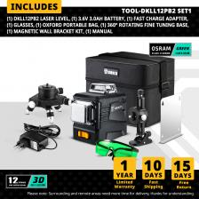 Лазерный уровень DEKO DKLL12PB2 зеленый