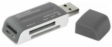 Кардридер Defender Ultra Swift USB 2.0 серый/белый
