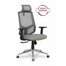 Офисное кресло - стул компьютерный с сетчатой спинкой с регулируемыми подлокотниками оператора современного дизайна College HLC-1500HLX/Grey