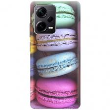Силиконовый чехол на Xiaomi Redmi Note 12 Pro, Note 12 Pro+, Note 12 Explorer Edition с принтом "Макаруны"