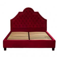 Кровать Двуспальная С Изголовьем Красная Button От Lalume