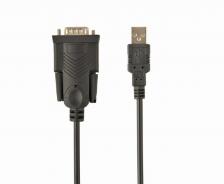 Кабели, шлейфы, переходники Gembird Конвертер USB->SERIAL UAS-DB9M-02 AM/DB9M, 1,5 м, PL2303TA, WinXP-Win8, черный, пакет