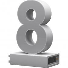 Светодиодная цифра 8 ABCMIX магнитное соединение, 100 мм -8-100-magnetic