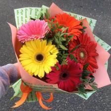 Букет живых цветов FLOWERTVER Букет с герберами