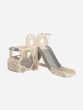 Игровой комплекс с горкой и качелями UNIX Kids Bus (171 cm) Grey, Серый