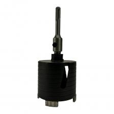 Коронка алмазная по армированному бетону и кирпичу 80 мм SDS+ TORGWIN T785723 применяется на перфораторах с креплением SDS+ исключительно без удара! Работа в ударном режиме запрещена! Предназначена для просверливания отверстий в бетоне, армированном бетоне, кирпиче, а также в природном и искусственном камне. Корпус коронки изготовлен из высококачественной углеродистой стали, что обеспечивает длительный срок службы. Кроме того на нем имеются специальные отверстия, которые способствуют охлаждению изделия и тем самым продлевают срок его эксплуатации. В комплект входит адаптер с хвостовиком SDS+ и центровочным сверлом, позволяющим надежно фиксировать коронку во время начала сверления. Характеристики: Диаметр коронки - 80 мм Кол-во зубьев - 4 шт