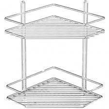 Полка угловая Teknotel 2 яруса хром (ES072_V002)