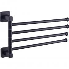 A2614-7 держатель для полотенец 4-х реечный поворотный настенного монтажа, ШВГ 334х212х60 мм чёрный цинковый сплав + нержавеющая сталь установочный комплект + индивидуальная упаковка: целлофановый пакет с подвесом Продукция торговой марки FASHUN соответствует общеевропейским стандартам (CE), американским стандартам (UL), международным стандартам качества (ISO). Продукция, товарный знак, упаковка, маркировка защищены патентным правом, имеют сертификаты качества.