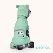 Petmax Дождевик с капюшоном для кошек и собак, XL, зеленый