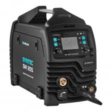 Сварочный аппарат Оберон SM 205 SYNTEC - мощный технологичный аппарат, предназначенный для полуавтоматической сварки MIG/MAG ручной дуговой сварки MMA и аргонодуговой сварки TIG Lift. Подходит для сварки малоуглеродистой, низколегированной, высоколегированной стали, алюминия и его сплавы и т.д.Особенности и функции аппаратов Syntec:Удобное управление: яркий жк-дисплей показывает всю необходимую информацию для настройки и контроля процесса сварки. На экране отображаются ток, напряжение, тип и диаметр проволоки, режимы работы, функции, системные уведомления.Синергетическое управление сварочным процессом. Регулировка параметров сварки в соответствии с различными заготовками и технологией сварки.Аппарат способен работать в режимах полуавтоматической сварки MIG/MAG, ручной дуговой сварки MMA и аргонодуговой сварки TIG Lift, что делает его универсальным инструментом для различных видов работ.Большое количество функций для более простой и точной регулировки процесса сварки: контроль начального и конечного тока (заварка кратера), регулировка индуктивности, точечная сварка, функции VRD, Arc Force, Hot Start.2Т/4Т/S4T режимы работы сварочной горелки. Двухтактный режим подходит для вспомогательных работ, коротких сварных швов. Четырехтактный режим подходит для более длинных сварных швов. S4T – специальный четырехступенчатый режим с возможностью установки тока горячего старта и тока завершения (тока заварки кратера).