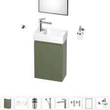 Комплект подвесной тумбы с раковиной для ванной и туалета Wellsee WC Area в наборе 9 в 1 20216955R