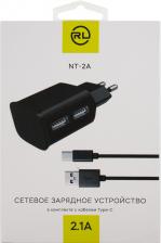 СЗУ NT-2A 2xUSB 2.1A + дата-кабель RedLine Type-C Black