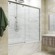 Шторка на ванну двухсегментная раздвижная GWMPSLPR862 производства фабрики GuteWetter. В шторке на ванну GWMPSLPR862 реализованы новейшие разработки профильных систем, позволившие отказаться от нижнего направляющего профиля, данная шторка на ванну будет превосходным решением для любой современной ванной комнаты. Внимание! Шторка на ванну производиться с техническим зазором в 15 мм. Минимальная ширина бортика ванной для качественного функционирования направляющего механизма должна быть 55 мм. Шторка на ванну в бесцветном стекле является универсальной, комплектуется двумя комплектами фурнитуры, которые позволяют смонтировать как правое, так и левое открывание двери. Изделие в матовом стекле не универсальное, необходимо выбрать нужный вам тип.