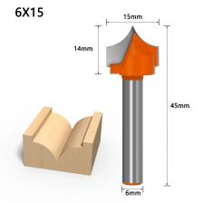 1 шт., 6 мм, фреза с хвостовиком, резьба по дереву, дерево, круглые фрезы с ЧПУ, круглые фрезы, шейкер, острый фрезер, твердосплавные инструменты