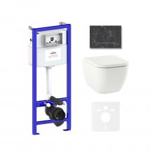 Комплект: инсталляция с унитазом Lavinia Boho One 6 в 1 Rimless 75110116 - комплексное предложение, включающее все необходимое для установки и комфортного использования подвесной керамики. Чаша унитаза крепится на инсталляционную систему, далее на стену монтируется клавиша смыва для подачи воды. Подвесной унитаз, как правило, находится над полом на высоте около 100 мм, что облегчает уборку и обеспечивает доступ для свободного мытья пола под чашей. Санитарный фарфор Lavinia Boho имеет более твердую и гладкую поверхность, нежели сантехнический фаянс. Благодаря современному оборудованию и обжигу керамики при температуре 1250 &deg;С образуется беспористая многослойная глазурь, которая отличается низким коэффициентом водопоглощения и меньше впитывает грязь и запахи. Сиденье с крышкой изготовлено из прочного дюропласта с петлями из нержавеющей стали и имеет идеальное сочетание глянцевого цвета с керамикой.