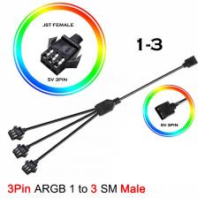Адаптер ARGB 3Pin RGB 4Pin AURA SYNC JST SM Женский, адаптер 30 см, кабель передачи на 12 В RGB 5В ARGB JST 3Pin SM3P SM4P