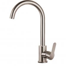 Однозахватный смеситель для кухни с поворотным изливом ALFI украсит современный интерьер. Благодаря фирменному картриджу управление напором и температурой воды легкое и плавное. Корпус выполнен из нержавеющей стали, не подверженной коррозии от длительного контакта с водой. Износостойкое покрытие в цвете матовый никель нанесено по технологии вакуумного напыления (PVD), на нем незаметны разводы от высохшей воды и отпечатки пальцев. Встроенный аэратор экономит воду и, обогащая струю воздухом, делает её мягкой и без брызг.