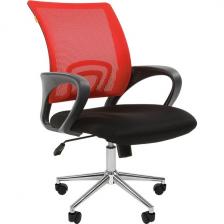 Компьютерное кресло CHAIRMAN 696 хром (Металл,Пластик,Ткань,Сетка/Красный)