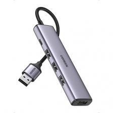 USB-хаб UGREEN USB 3.0 to 4x USB 3.0 Hub, серый космос CM473 20805_