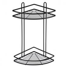полка угловая для ванной Clio 2-х уровневая 20х20х40см черная