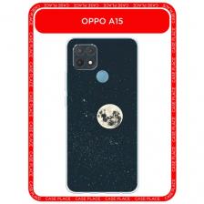 Чехол на Oppo A15 / Оппо А15 с принтом Полнолуние