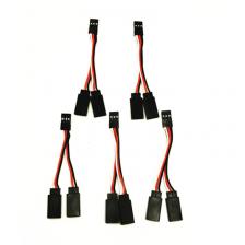 Серворазветвитель кабель JR/Futaba, 1 штекер-2 гнезда, Удлинительный кабель Dupont 2,54 для радиоуправляемых автомобилей, самолетов, вертолетов, 5 шт.