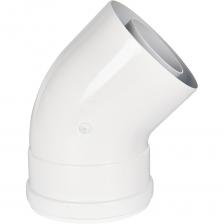 Отвод коаксиальный Rommer d60/100 мм 45° комплект