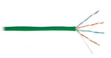 Кабель витая пара U/UTP 5e кат. 4 пары NIKOMAX NMC 4100C-GN 24AWG(0.51 мм), медь, одножильный (solid), внутренний, полимерный материал, нг(A)-HF, зелё