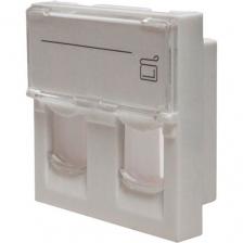 Панель SUPRLAN 10-0302-1 (10-0302-1) лицевая 2шт ABS пластик белый