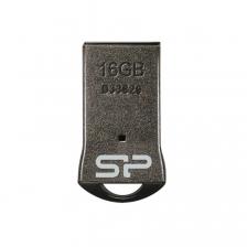 Flash Disk Silicon Power Флеш Диск 16Gb Touch T01 USB2.0 черный/серебристый [SP016GBUF2T01V1K]