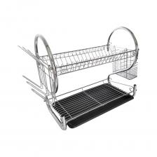 Двухуровневая хромированная сушилка для посуды для посуды Tatkraft HELGA 10857