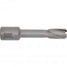 Корончатое сверло Ravic ?15x55 мм, TCT, W19 представляет собой высококачественный инструмент с твердосплавными TCT напайками, что обеспечивает его долговечность и эффективность при выполнении отверстий в металлических поверхностях.Данный вид сверла разработан для профессионального использования и отличается высокой устойчивостью к износу. Тип крепления хвостовика Weldon 19 обеспечивает надежное крепление сверла к оснастке, что значительно повышает безопасность и точность сверления.Диаметр сверла составляет 15 мм, а глубина сверления может достигать 55 мм, что делает его идеальным выбором для выполнения глубоких отверстий. Это сверло отлично подходит для использования в производственных условиях и на строительных объектах, где требуется быстрое и качественное сверление металлических изделий.