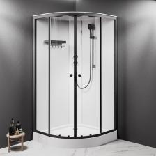 Душевая кабина AM.PM X-Joy W94C-401-100BT 100х100 см, низкий поддон, матовый черный