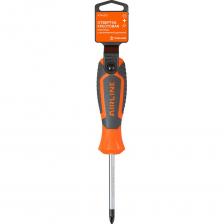 Отвертка крестовая PZ2x75мм с эргономичной рукояткой магнитная, пласт.подвес AIRLINE ATAV521 Сочетание твёрдых и мягких элементов рукоятки оптимально распределяет усилие, прилагаемое к инструменту, и предотвращает проскальзывание. Эргономичный дизайн облегчает работу. Отвёртки AIRLINE удобно подвешиваются за специальное отверстие. Лезвие отвёрток AIRLINE изготовлено из хром-ванадиевой стали, жало подвержено индукционной закалке и фосфатировано. Артикул: ATAV521 Состав: металл/пластик Размер: PZ2 Длина отвёртки, мм: 75