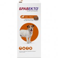 MSD Animal Health таблетки от блох и клещей Бравекто для мелких пород для собак от 4.5 до 10 кг 1 шт. в уп., 1 уп.