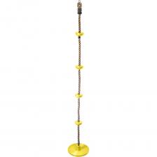 Диск-качели пластиковые на верёвке с зацепами. Диаметр диска 290 мм. Длина подвеса не регулируется. Общая длина 200 см. Толщина пропиленового каната 26 мм. На конце каната металлическое кольцо. Внешний диаметр подвесного металлического кольца 47 мм, внутренний 35мм. Устойчив к перепадам температур и воздействию ультрафиолетовых лучей. Предназначено для установки на улице или внутри помещений. В комплект к качелям не входит карабин. Прочная конструкция.