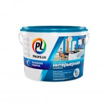 Краска Profilux PL - 10L водно-дисперсионная, латексная, интерьерная, влагостойкая, супербелая, 3 кг
