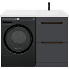 Тумба напольная SanStar Darko 50 с раковиной Даллас 110 правый для ванной комнаты, Дуб вотан, графит софт производится на российском заводе, оснащенном высокотехнологичным европейским оборудованием под брендом SanStar. Под контролем отдела качества, с соблюдением ТУ и ГОСТ.Товар относится к серии Практик, отличительной особенностью которой являются оптимальное соотношение качества и цены. А линейка мебели Darko, выполненная в современном стиле, внесет в вашу ванную комнату неповторимый дизайн и обновление.Дополнительно к тумбе возможно приобрести полный комплект мебели, а именно зеркало или зеркальный шкаф, шкаф-пенал.Для изготовления корпуса используется влагостойкий ЛДСП - покрытие матовое, фасад изготавливается из МДФ . Для покрытия фасада изделия используется высококачественная матовая пленка увеличенной толщины.2 выдвижных ящика с направляющими скрытого монтажа и доводчиками Boyard.В комплект входит тумба, раковина с кронштейном, ножки, дополнительные крепления к стене, фурнитура, паспорт. Товар доставляется в разобранном виде, состоит из 2 мест, надежно упакованных в пятислойный гофрированный картон.Размеры изделия могут отличаться +/-1 см в связи со спецификой производства. Отображение цветового оттенка мебели на Вашем экране может немного отличаться от реального и зависит от настроек монитора. Пожалуйста, учитывайте это при подборе.