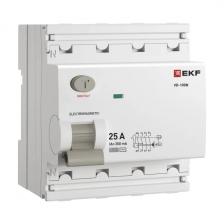 EKF E1046M25300 Выключатель дифференциального тока ВД-100N 4P 25А 300мА тип AC эл-мех 6кА 1 шт