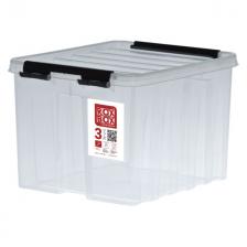 ящик ROXBOX 3,5л 21х17х14см с клипсами, крышкой прозрачный