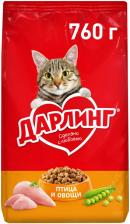 Сухой корм для кошек Дарлинг с птицей и овощами 760г