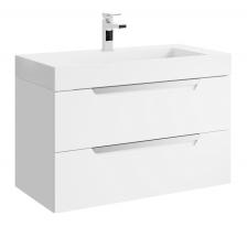 Тумба под раковину без столешницы Aqwella Cube 90 белая матовая