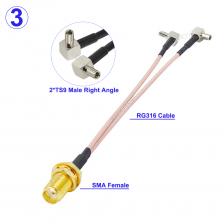 RFDOTOP Коаксиальный кабель 3G/4G SMA на CRC9/TS9 15см