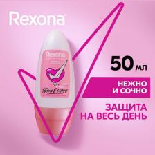 Дезодорант женский шариковый антиперспирант Рексона Нежно и Сочно, без спирта и парабенов, дезодорант для подростка девочки 50 мл