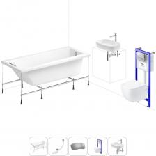 Комплексное предложение для обустройства ванной комнаты. Каждый элемент набора продуман и отвечает лучшим сантехническим решениям для ежедневного комфорта, максимальной гигиены и гарантирует надежный и безопасный монтаж. ВАННА ИЗ ЛИТЬЕВОГО АКРИЛА ОТ LAVINIA BOHO Акриловая ванна Rock производится в размерах 150, 160, 170 см по длине и имеет увеличенную ширину – 75 см, что вместе с расширением чаши к сливному отверстию позволяет комфортно принимать ванну или душ людям разного телосложения с полным погружением в теплую воду. На широких бортиках удобно размещать флаконы с косметическими средствами и всегда иметь под рукой всё необходимое во время гигиенических процедур. Усиленный армированный корпус отлично сохраняет форму и не деформируется при нагрузках и наполнении чаши горячей водой. ПРОЧНЫЙ КАРКАС ИЗ СТАЛИ Ванна монтируется на усиленный стальной каркас и стабилизируется креплениями к стене. Конструкция надежно фиксирует чашу и равномерно распределяет динамическую нагрузку до 500 кг. Регулировка опор по высоте нивелирует перепады уровня пола на различных поверхностях. СИФОН С ПОВЫШЕННОЙ ФУНКЦИОНАЛЬНОСТЬЮ Автоматический слив-перелив Useful Extras от Wellsee с донным клапаном click-clack и съемной накладкой на перелив изготовлен из полипропилена повышенной прочности. Накладка на перелив и крышка донного клапана выполнены из латуни. Функция верхней очистки позволяет с легкостью устранять возможные засоры, а плоский гидрозатвор служит барьером для неприятных канализационных газов и занимает минимум места под ванной. ПОДГОЛОВНИК НА САМОКЛЕЯЩЕЙСЯ ЛЕНТЕ Подголовник на ванну от Wellsee из вспененного полиуретана с гелевой структурой гипоаллергенен и безопасен для здоровья человека. Благодаря волнообразной форме и высокой эластичности подушка мгновенно адаптируется к изгибам тела, равномерно распределяет нагрузку в шейно-воротниковой зоне. Поверхность изделия не впитывает влагу и запахи, что гарантирует высокий уровень гигиены и износостойкость при продолжительном контакте с водой. ПОДВЕСНОЙ УНИТАЗ LAVINIA BOHO СО 100% ОТКРЫТЫМ КРАЕМ Безободковая чаша One из санфарфора со скрытым креплением обладает повышенной прочностью и износостойкостью, не скапливает грязь и сокращает рост бактерий. Стенки качественно омываются с первого смыва без брызг, что обеспечивает 100% гигиеничность и простоту в уходе за изделием. При мощном каскадном смыве выделения сразу попадают в воду и блокируются жидкостью, минимизируя распространение неприятных запахов. Сиденье с крышкой из дюропласта со встроенными в петли демпферами опускаются мягко и бесшумно. Установить или снять конструкцию можно всего за несколько секунд одним нажатием. Изделие выдерживает нагрузку до 400 кг и имеет более 100.000 циклов открывания/закрывания. УНИВЕРСАЛЬНАЯ ИНСТАЛЛЯЦИЯ С БЕСШОВНЫМ БАЧКОМ Инсталляционная система Lavinia Boho Relfix с универсальным креплением позволяет производить не только стандартный «прямой» монтаж рамы к стене, но и осуществлять «поворотный» монтаж, вплоть до установки в угол помещения. Цельнолитой бачок системы изготовлен из долговечного полимерного материала HDPE и изолирован от конденсационной влаги. Все соединительные элементы бачка для подключения инсталляции к трубопроводу изготовлены из латуни. ДИСПЕНСЕР ДЛЯ ДЕЗОДОРАЦИИ Дозатор для дезинфицирующих средств поддерживает гигиену унитаза и аромат свежести в туалетной комнате. При каждом смыве с водой поступает одинаковое количество дезинфицирующего средства, которое равномерно распределяется по чаше унитаза. УЛЬТРАТОНКАЯ КЛАВИША СМЫВА Клавиша изготовлена из высококачественного пластика с антибактериальным покрытием SanitiZed и легко очищается от загрязнений. Механизм активации смыва рассчитан на 200.000 циклов (или 15 лет бесперебойной работы). ЗВУКОИЗОЛЯЦИОННАЯ ПАНЕЛЬ Шумоизоляционная пластина Lavinia Boho RelFix снижает шум воды, сливаемой из бачка инсталляционной системы. Дополнительно панель служит амортизирующей прослойкой между керамикой и плиткой и защищает поверхности от повреждений. УМЫВАЛЬНАЯ ЗОНА С КЕРАМИЧЕСКОЙ РАКОВИНОЙ LAVINIA BOHO Готовое дизайнерское решение умывальной зоны в едином стил