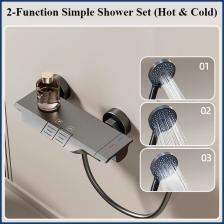 Двухсторонняя душевая система с выпуском воды, настенный смеситель для душа в ванной комнате, набор для душа под давлением с дождевой водой